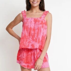 New Stark X Tie Dye Mini Top Coral Pinky $110.00 XS
